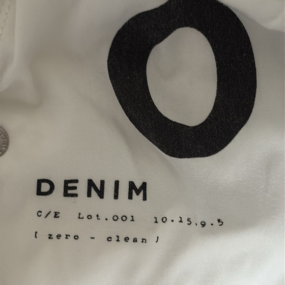 Current/Elliott Straight Leg Denim Jeans White Zip Fly Stretch Size 27 - Picture 11 of 13